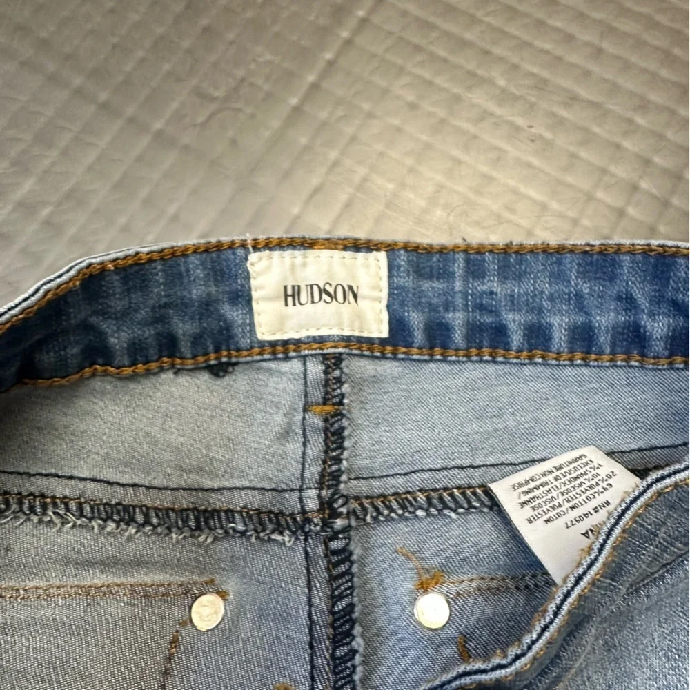 HUDSON GIRLS JEANS CROPPED CUFFED DENIM SIZE 12